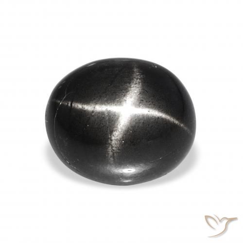5.74ct أسود نجمة ديوبسايد, بيضوي, غير شفاف