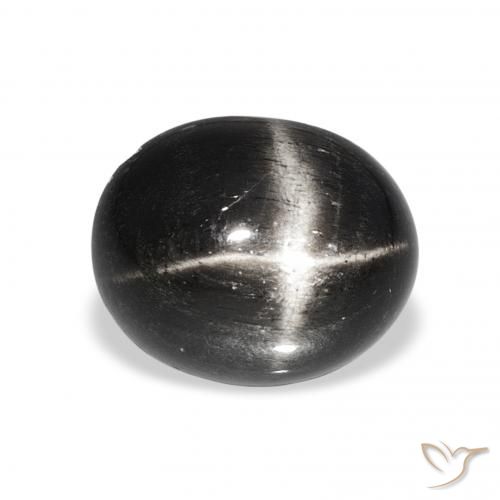 6.01ct أسود نجمة ديوبسايد, بيضوي, غير شفاف