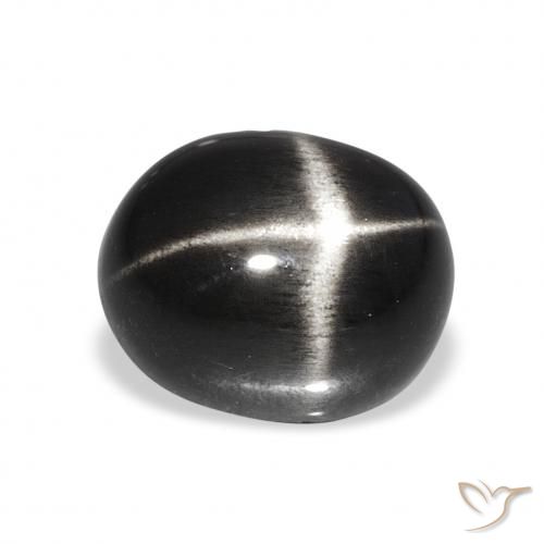 6.78ct أسود نجمة ديوبسايد, بيضوي, غير شفاف