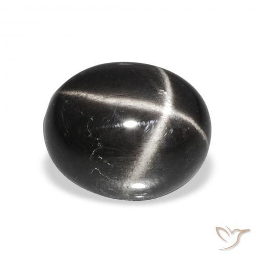 6.35ct أسود نجمة ديوبسايد, بيضوي, غير شفاف