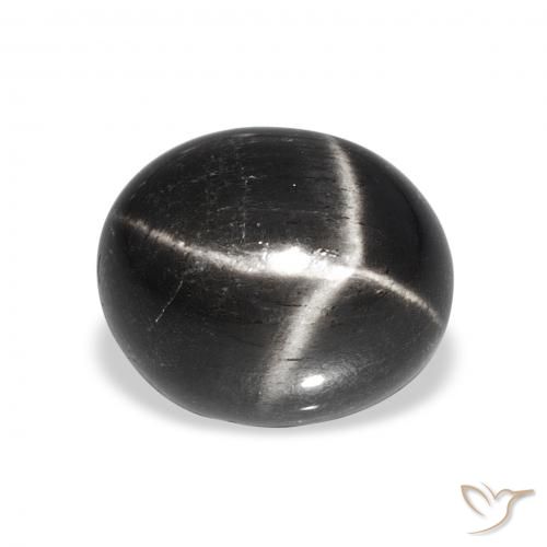 6.58ct أسود نجمة ديوبسايد, بيضوي, غير شفاف