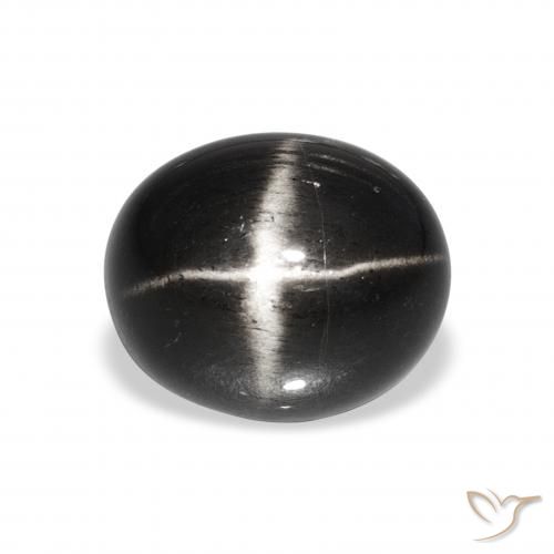 6.98ct أسود نجمة ديوبسايد, بيضوي, غير شفاف