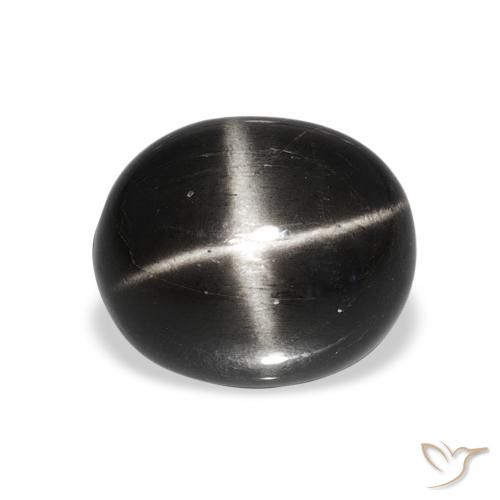 6.11ct أسود نجمة ديوبسايد, بيضوي, غير شفاف