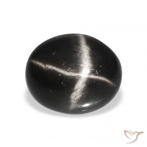 6.66ct أسود نجمة ديوبسايد, بيضوي, غير شفاف
