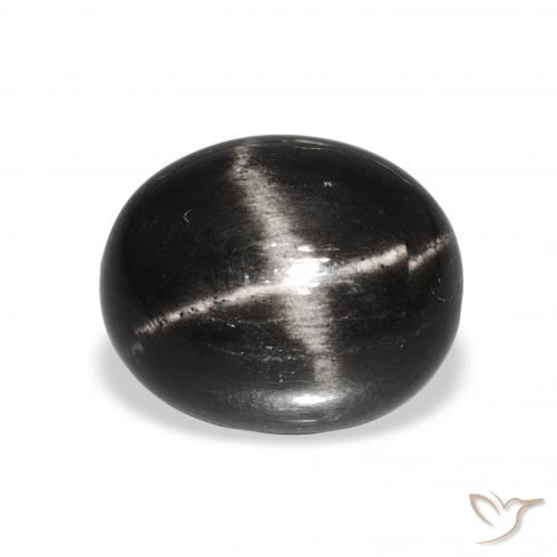 7.29ct أسود نجمة ديوبسايد, بيضوي, غير شفاف