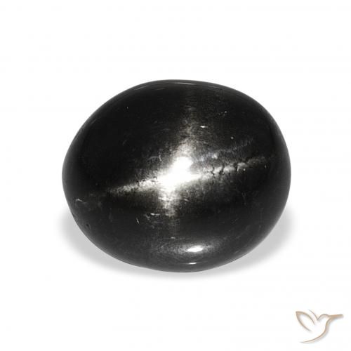 7.74ct أسود نجمة ديوبسايد, بيضوي, غير شفاف