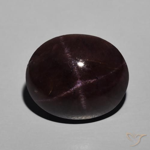 10.95ct طبيعي احمر غامق عقيق نجمى, بيضوي, غير شفاف