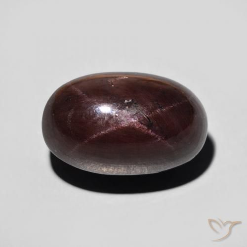 11.47ct طبيعي احمر غامق عقيق نجمى, بيضوي, غير شفاف