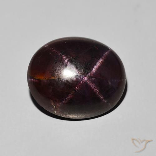 16.21ct طبيعي احمر غامق عقيق نجمى, بيضوي, غير شفاف