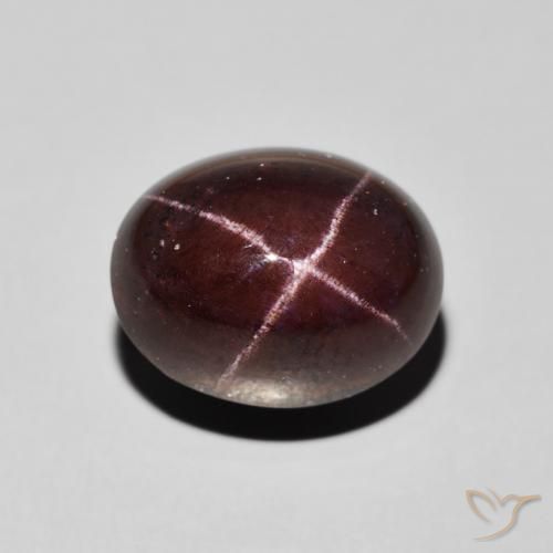 13.49ct طبيعي احمر غامق عقيق نجمى, بيضوي, غير شفاف