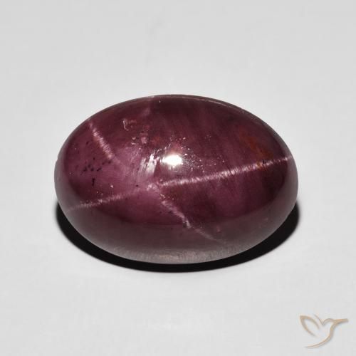 17.39ct طبيعي احمر غامق عقيق نجمى, بيضوي, غير شفاف