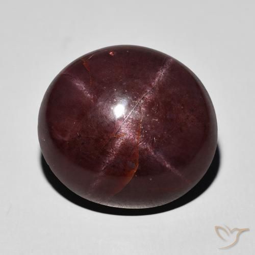 29.61ct طبيعي أحمر ماهوجني عقيق نجمى, بيضوي, غير شفاف