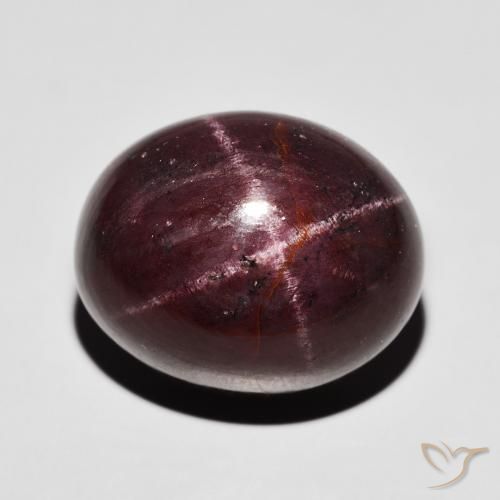 37.00ct طبيعي احمر غامق عقيق نجمى, بيضوي, غير شفاف