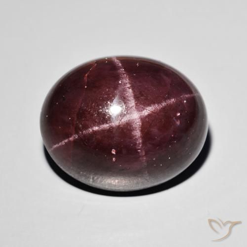 38.44ct طبيعي احمر غامق عقيق نجمى, بيضوي, غير شفاف