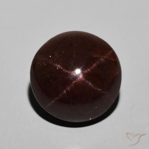 14.41ct طبيعي احمر غامق عقيق نجمى, دائري, غير شفاف