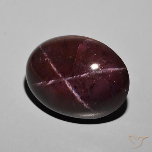 45.48ct طبيعي احمر غامق عقيق نجمى, بيضوي, غير شفاف