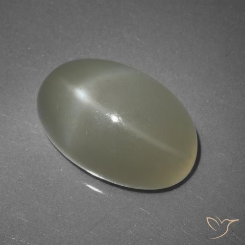 ستار مونستون أبيض دافئ طبيعي، قصة بيضاوى، 11.25 قيراط، نصف شفاف