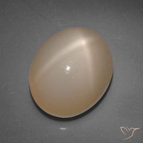 6.89ct طبيعي برتقالى متوسط ستار مونستون, بيضوي, نصف شفاف, Photo A