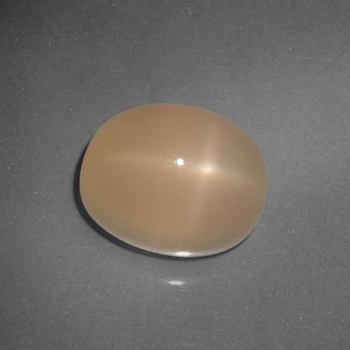 ستار مونستون برتقالى متوسط طبيعي، قصة بيضاوى، 6.21 قيراط، نصف شفاف