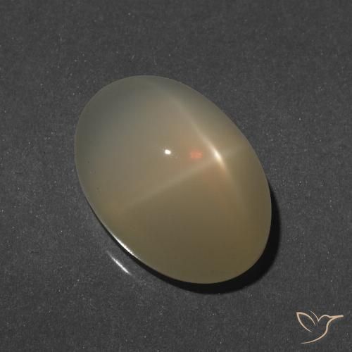 8.92ct طبيعي أصفر فاتح ستار مونستون, بيضوي, نصف شفاف