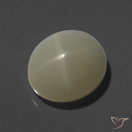 8.98ct طبيعي أصفر فاتح ستار مونستون, بيضوي, غير شفاف, Photo A