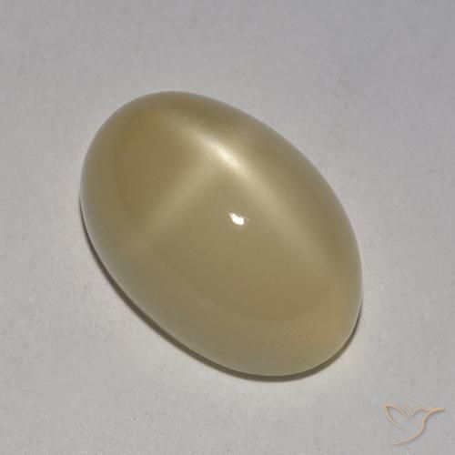 5.38ct طبيعي بنى باهت ستار مونستون, بيضوي, نصف شفاف