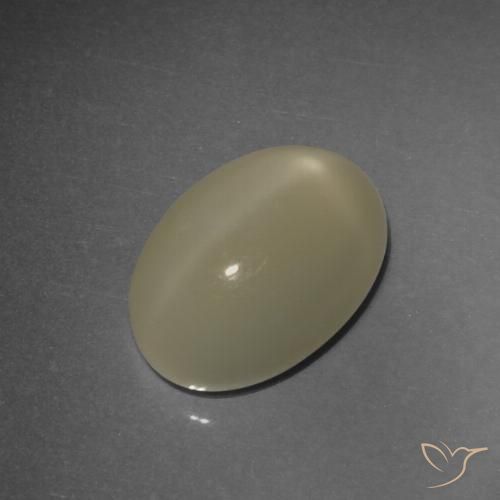 4.93ct طبيعي بنى ترابى ستار مونستون, بيضوي, نصف شفاف, Photo A