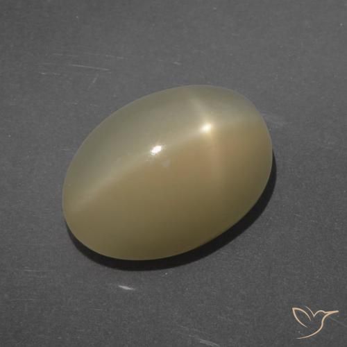 7.14ct طبيعي البني الفاتح ستار مونستون, بيضوي, نصف شفاف
