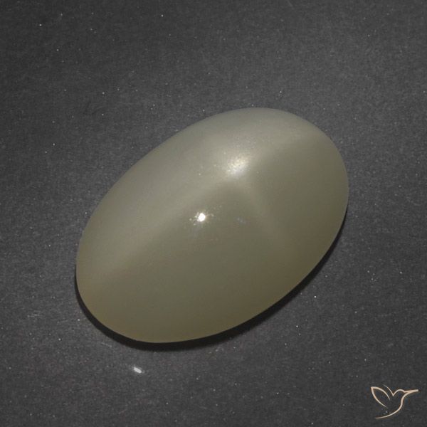 7.66ct طبيعي بنى الفهوة فاتح ستار مونستون, بيضوي, نصف شفاف