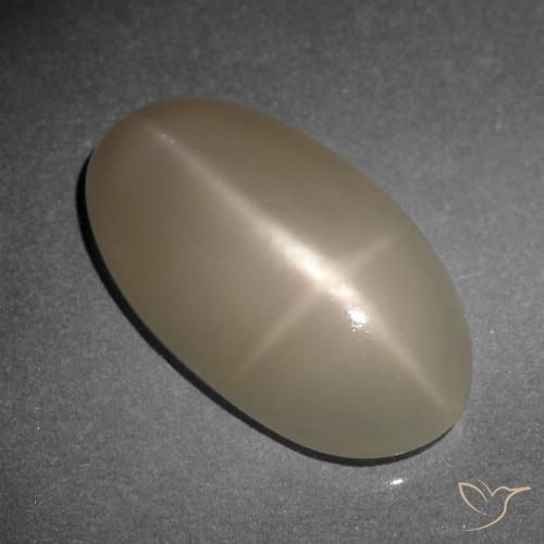 9.34ct طبيعي برتقالى داكن-متوسط ستار مونستون, بيضوي, نصف شفاف, Photo A