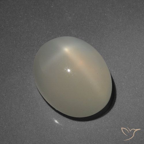 5.27ct طبيعي بنى ترابى ستار مونستون, بيضوي, نصف شفاف, Photo A