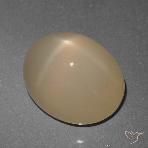 5.74ct طبيعي بنى باهت ستار مونستون, بيضوي, نصف شفاف