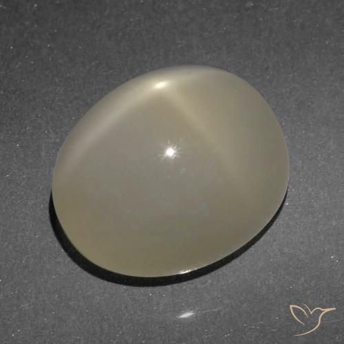 6.84ct طبيعي البني الفاتح ستار مونستون, بيضوي, نصف شفاف