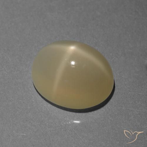 7.12ct طبيعي بنى باهت ستار مونستون, بيضوي, نصف شفاف, Photo A