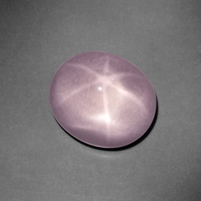 كوارتز وردي نجمي وردى طبيعي، قصة بيضاوى، 9.15 قيراط، شفاف