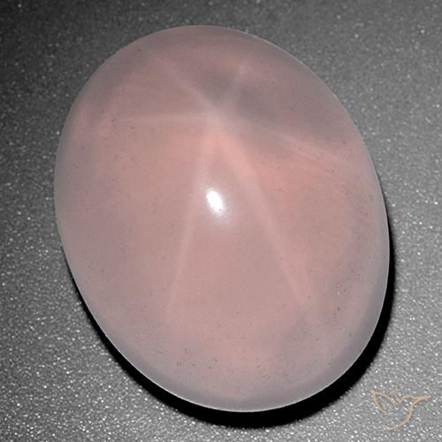 63.50ct طبيعي وردي فاتح نجمة روز كوارتز, بيضوي, نصف شفاف