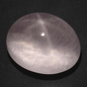 نجمة روز كوارتز وردى زهرى فاتح طبيعي، قصة بيضاوى، 57.39 قيراط، شفاف