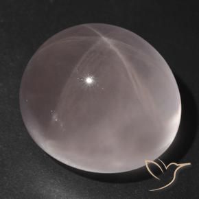 نجمة روز كوارتز وردي فاتح طبيعي، قصة بيضاوى، 68.71 قيراط، شفاف