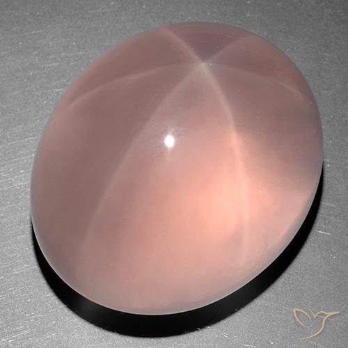 254.67ct طبيعي وردى متوسط نجمة روز كوارتز, بيضوي, شفاف