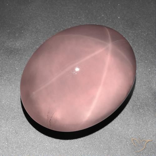 178.98ct طبيعي وردى متوسط نجمة روز كوارتز, بيضوي, شفاف