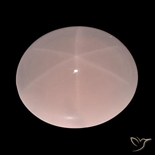 61.91ct طبيعي وردي فاتح نجمة روز كوارتز, بيضوي, نصف شفاف