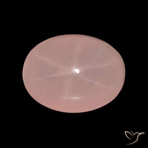 40.20ct وردى متوسط نجمة روز كوارتز, بيضوي, نصف شفاف