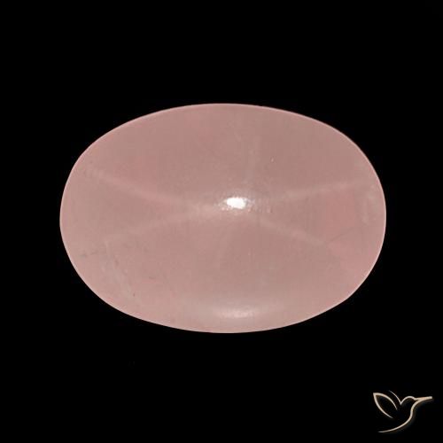 38.81ct وردى زهرى نجمة روز كوارتز, بيضوي, نصف شفاف