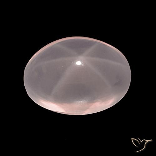 40.32ct طبيعي وردي فاتح نجمة روز كوارتز, بيضوي, نصف شفاف
