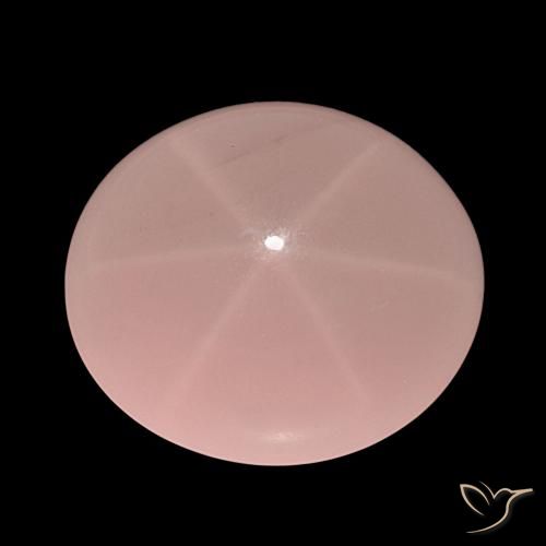 129.84ct طبيعي وردى الخدود نجمة روز كوارتز, بيضوي, نصف شفاف