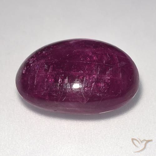 ياقوت نجمة التوت عليق أحمر طبيعي، قصة بيضاوى، 11.08 قيراط، غير شفاف