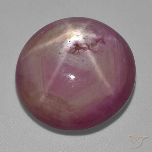 31.80ct طبيعي أرجوانى فاتح-متوسط ياقوت نجمة, بيضوي, غير شفاف