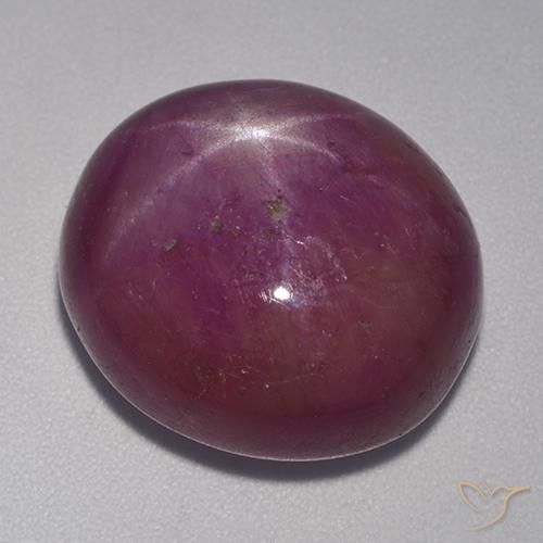 21.95ct طبيعي أرجوانى داكن-متوسط ياقوت نجمة, بيضوي, غير شفاف