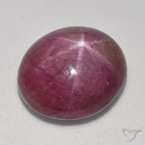 17.49ct طبيعي أرجواني محمر ياقوت نجمة, بيضوي, نصف شفاف