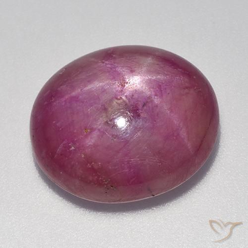 16.49ct طبيعي أرجوانى فاتح-متوسط ياقوت نجمة, بيضوي, غير شفاف
